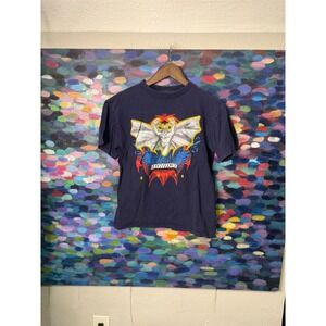 Kids Batman Begins T Shirt Graphic Tee Navy Blue Size Large 12 14